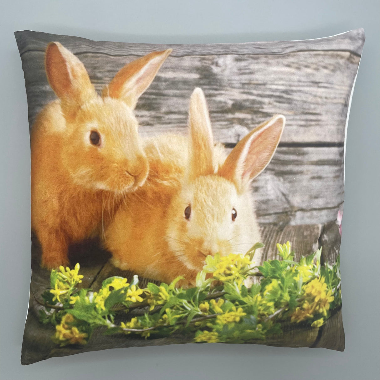 Kissenhülle Frühling zwei Hasen - 40x40cm von Wimpelberg