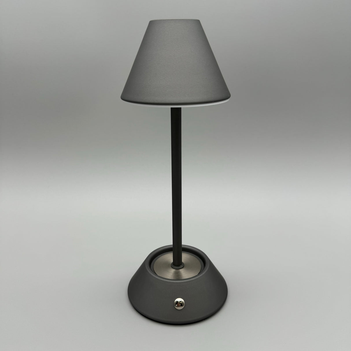 LED-Lampe rund 26cm Touch - Grau | LED Deko Lampe | Schirmdesign von Wimpelberg