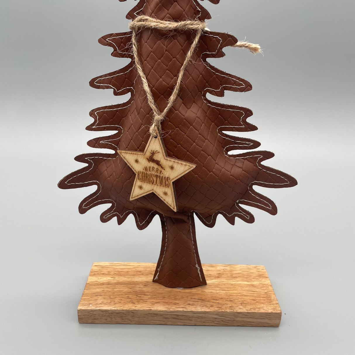 Deko-Baum im Leder-Look – Winterdeko Baum Leder Deko von Wimpelberg