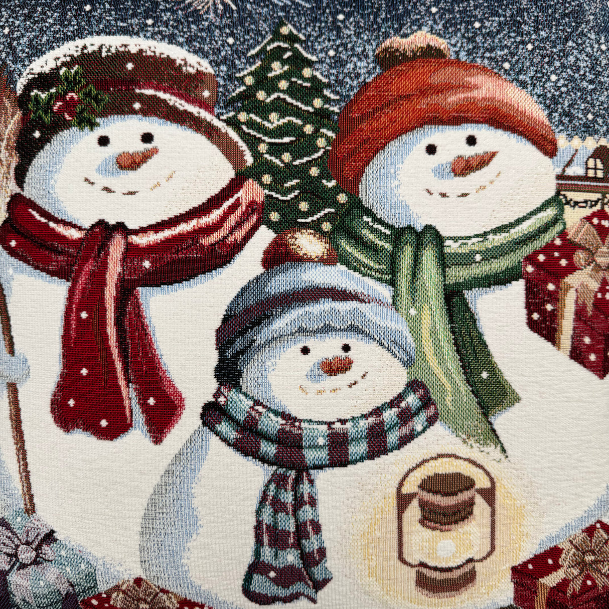 Winter Kissenhülle "Erwin" 45x45 cm – Gobelin mit Chenille-Mix von Wimpelberg