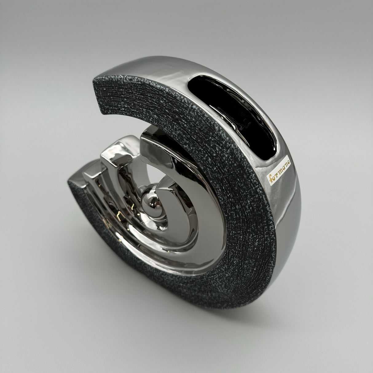 Vase Anthrazit-Silber 17x17 cm und 21x21 cm | Deko Designer Vase von Wimpelberg