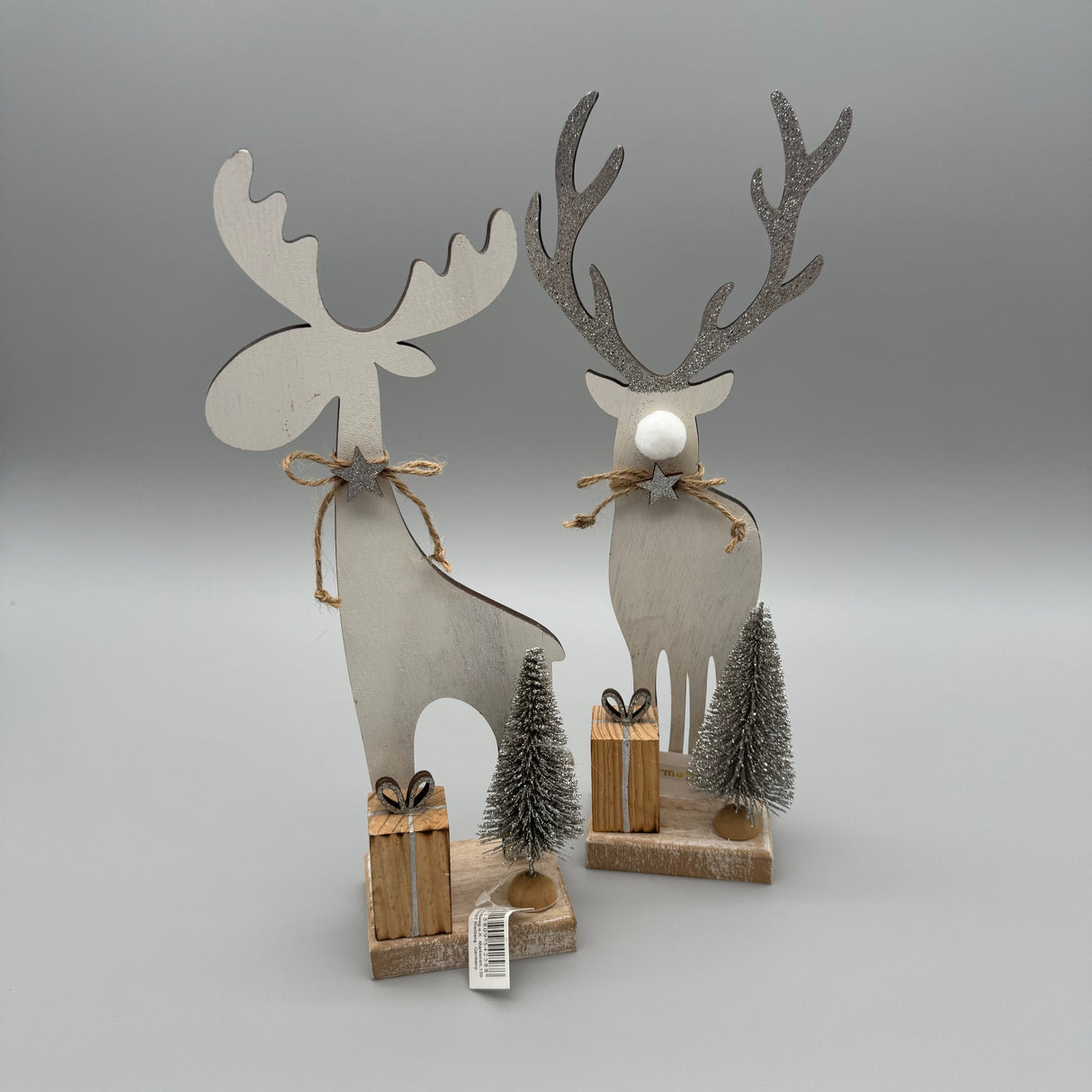 Deko-Hirsch aus Holz 30 cm – Natürliche Winterdekoration | Winterdeko von Wimpelberg