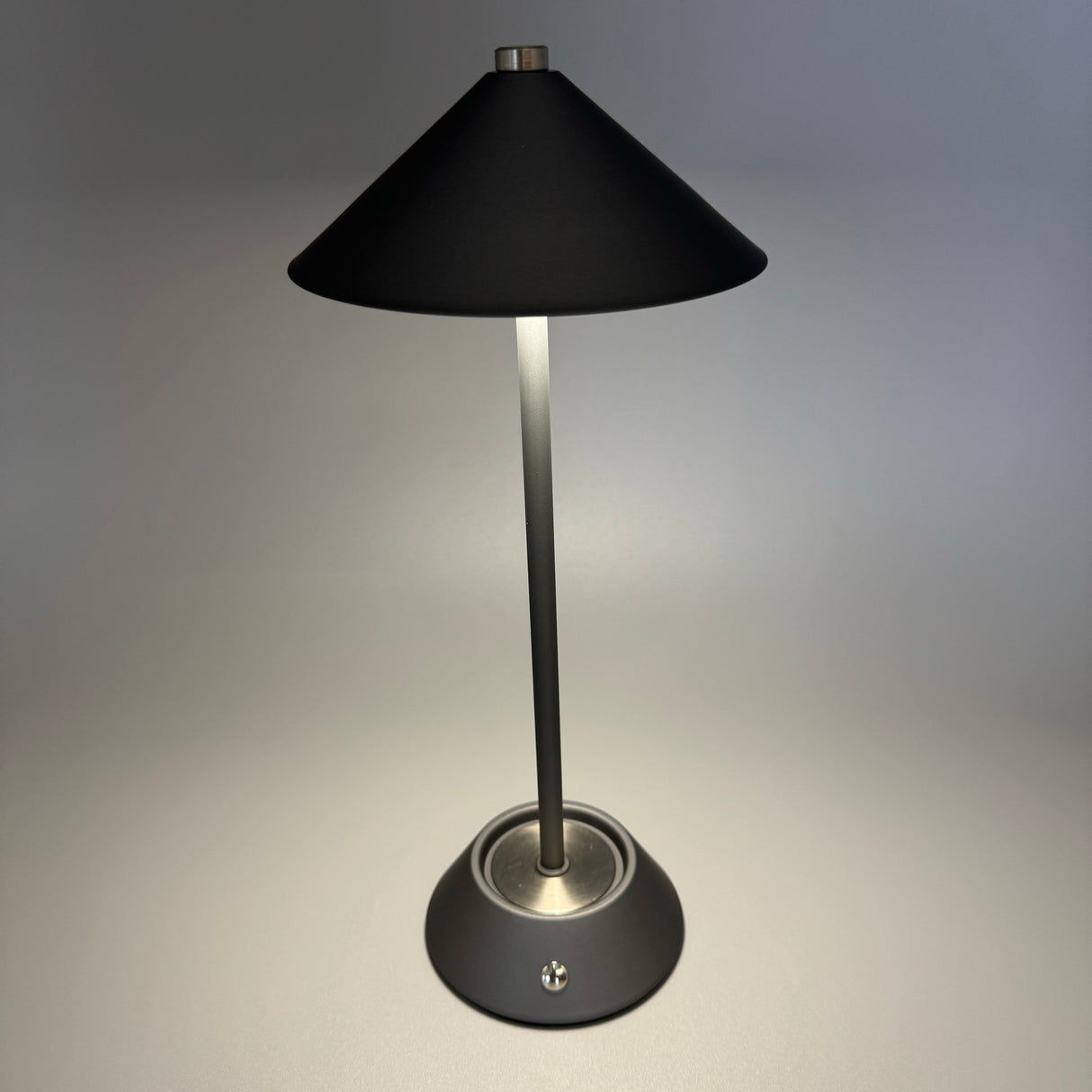 LED-Lampe rund 34cm Touch - Grau | LED Deko Lampe | Schirmdesign von Wimpelberg