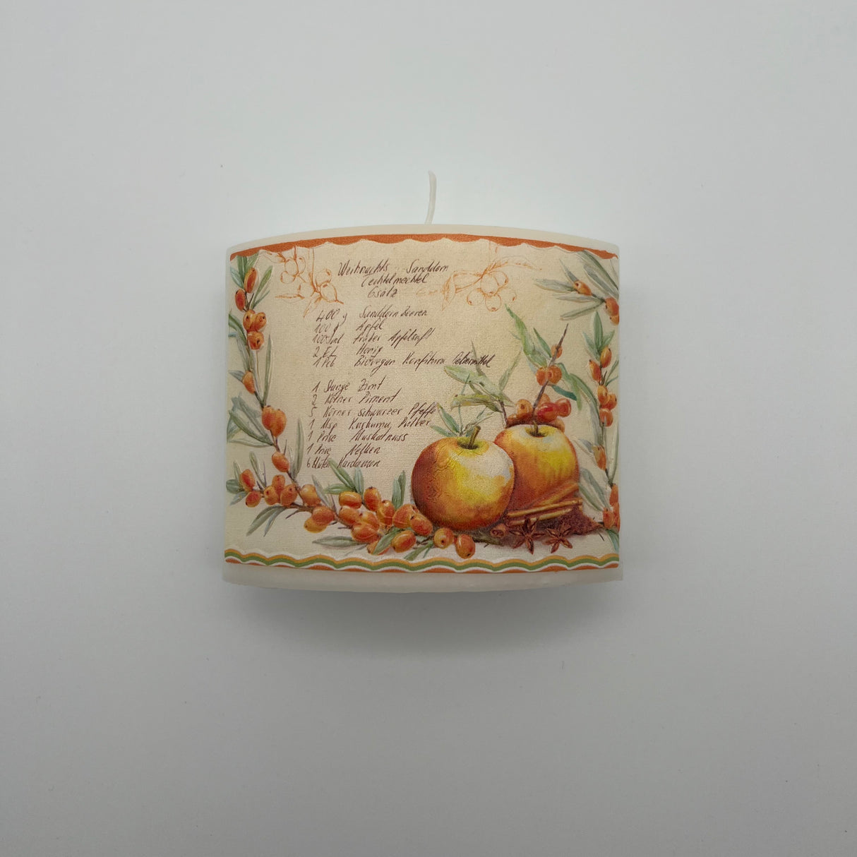 Geschenk Kerze - unterschiedliche Motive Apfel von Wimpelberg