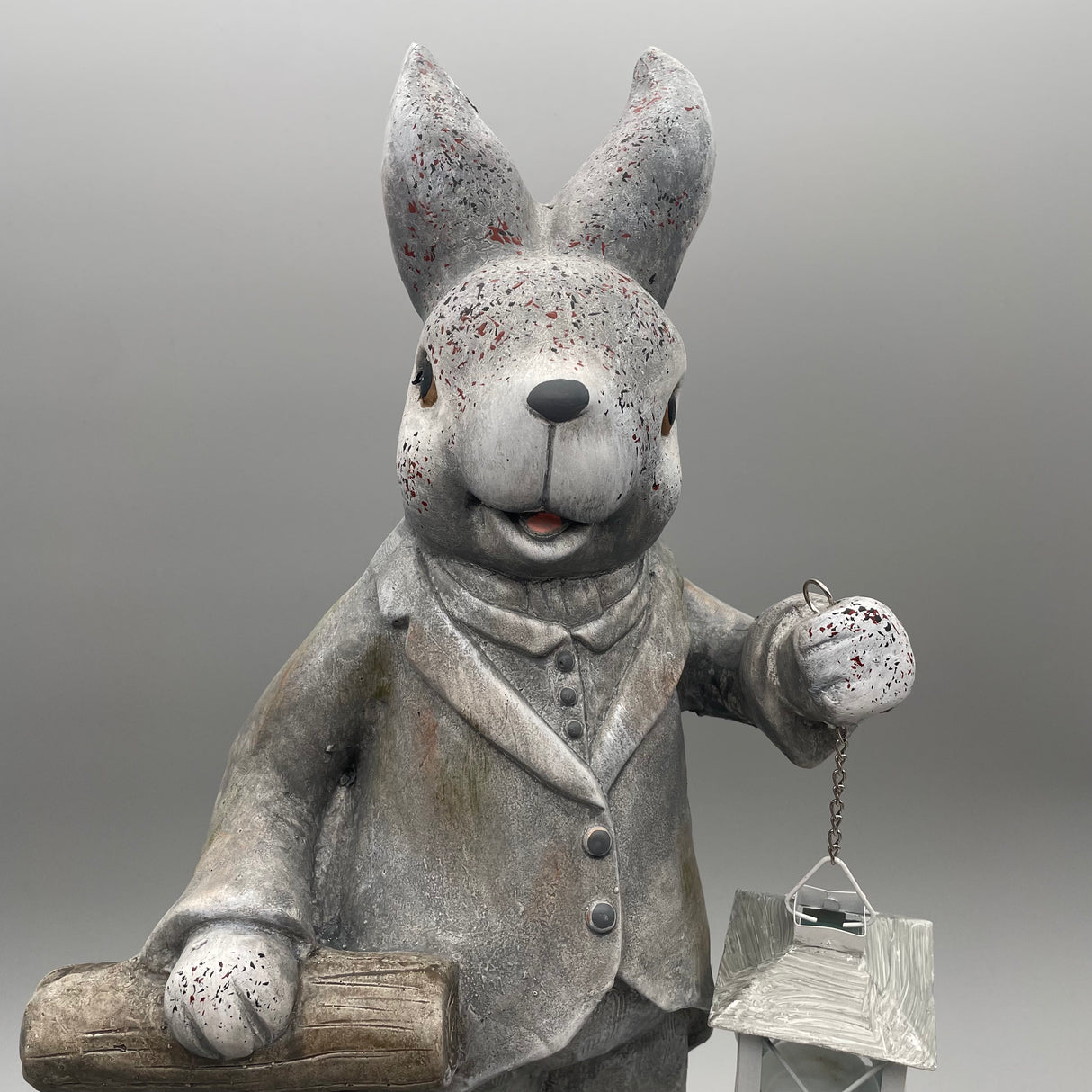 Deko Hase groß mit Laterne und Schaufel von Wimpelberg