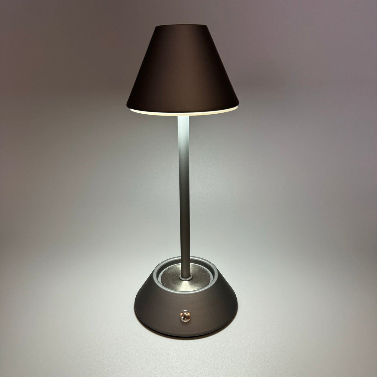 LED-Lampe rund 26cm Touch - Grau | LED Deko Lampe | Schirmdesign von Wimpelberg
