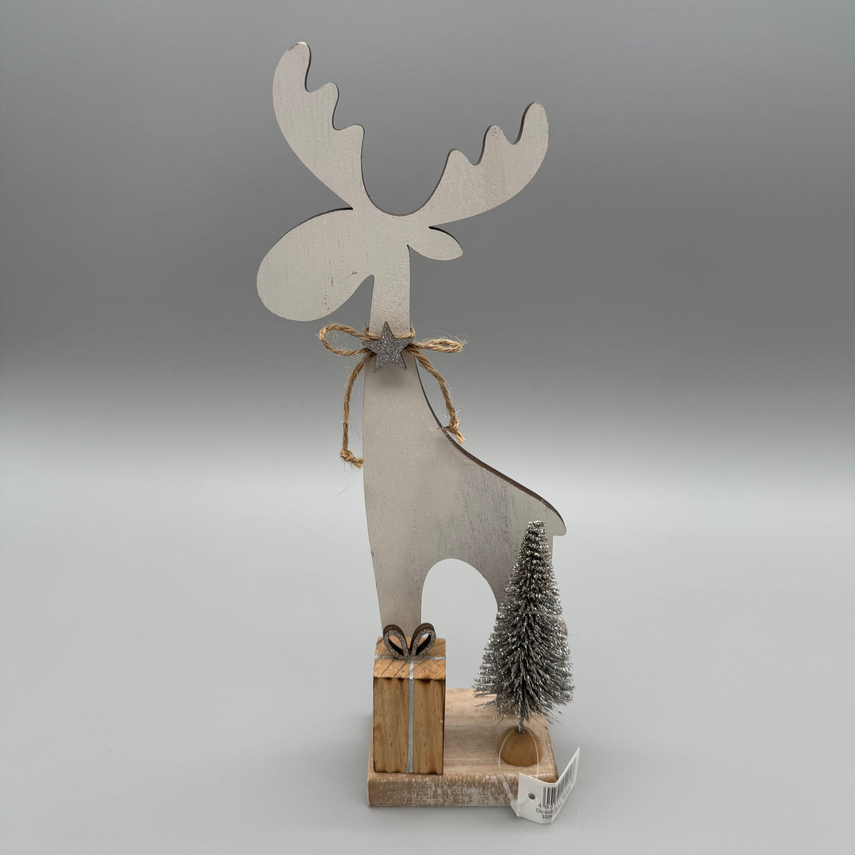 Deko-Hirsch aus Holz 30 cm – Natürliche Winterdekoration | Winterdeko Runder Kopf von Wimpelberg