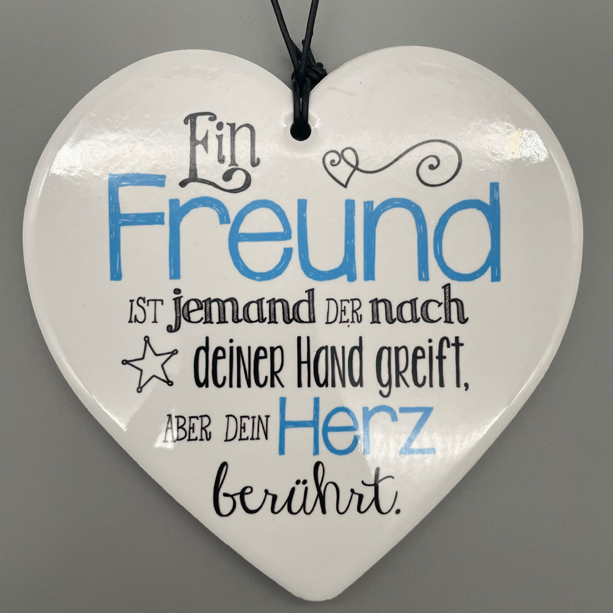 Herz Anhänger - unterschiedliche Sprüche | Deko hängend Geschenk Freund Herz von Wimpelberg