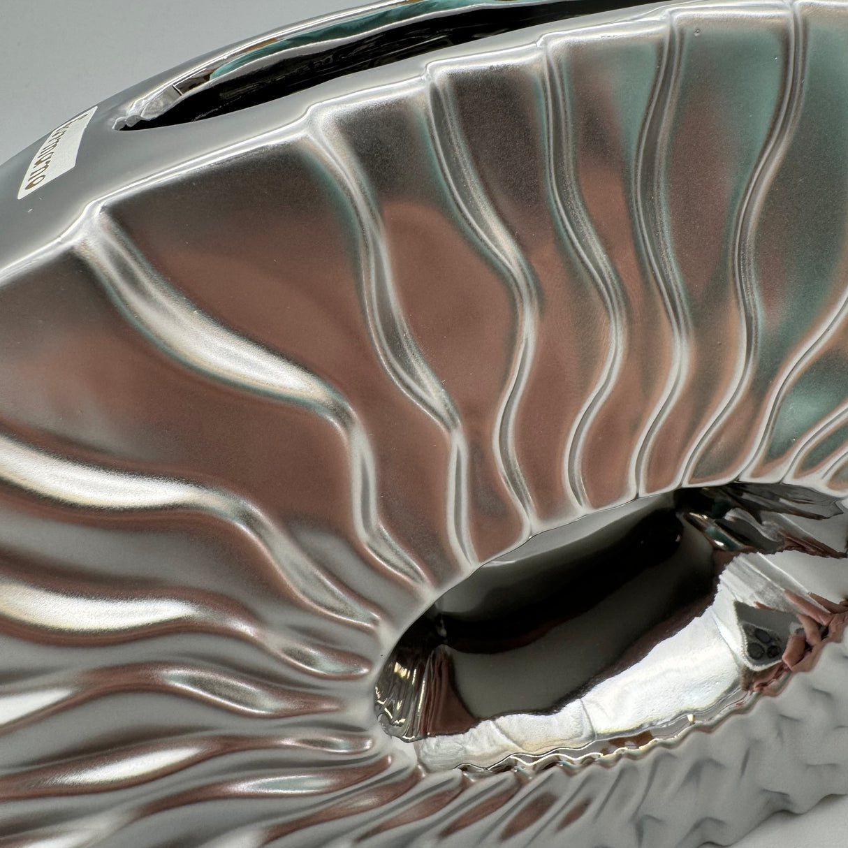 Deko Vase 25x16 cm – Mattsilber Keramik | Dekoration Vase modern silber von Wimpelberg