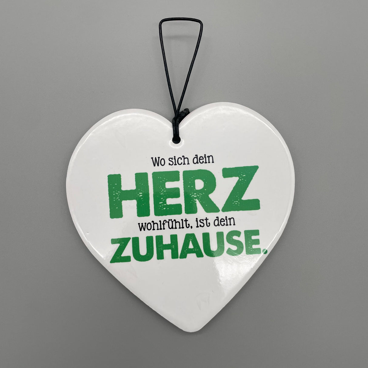 Herz Anhänger - unterschiedliche Sprüche | Deko hängend Geschenk Herz grün von Wimpelberg