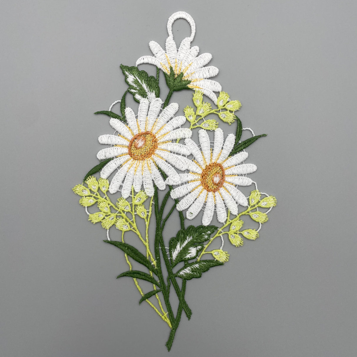 Fensterbild 26x16cm Margeriten Plauener Spitze | Fensterbild Frühling von Wimpelberg