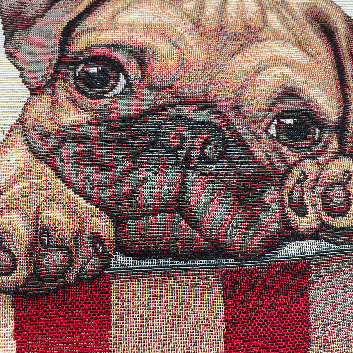 Kissenhülle Gobelin Popcorn 45x45cm | Kissenbezug Hund Popcorn von Wimpelberg