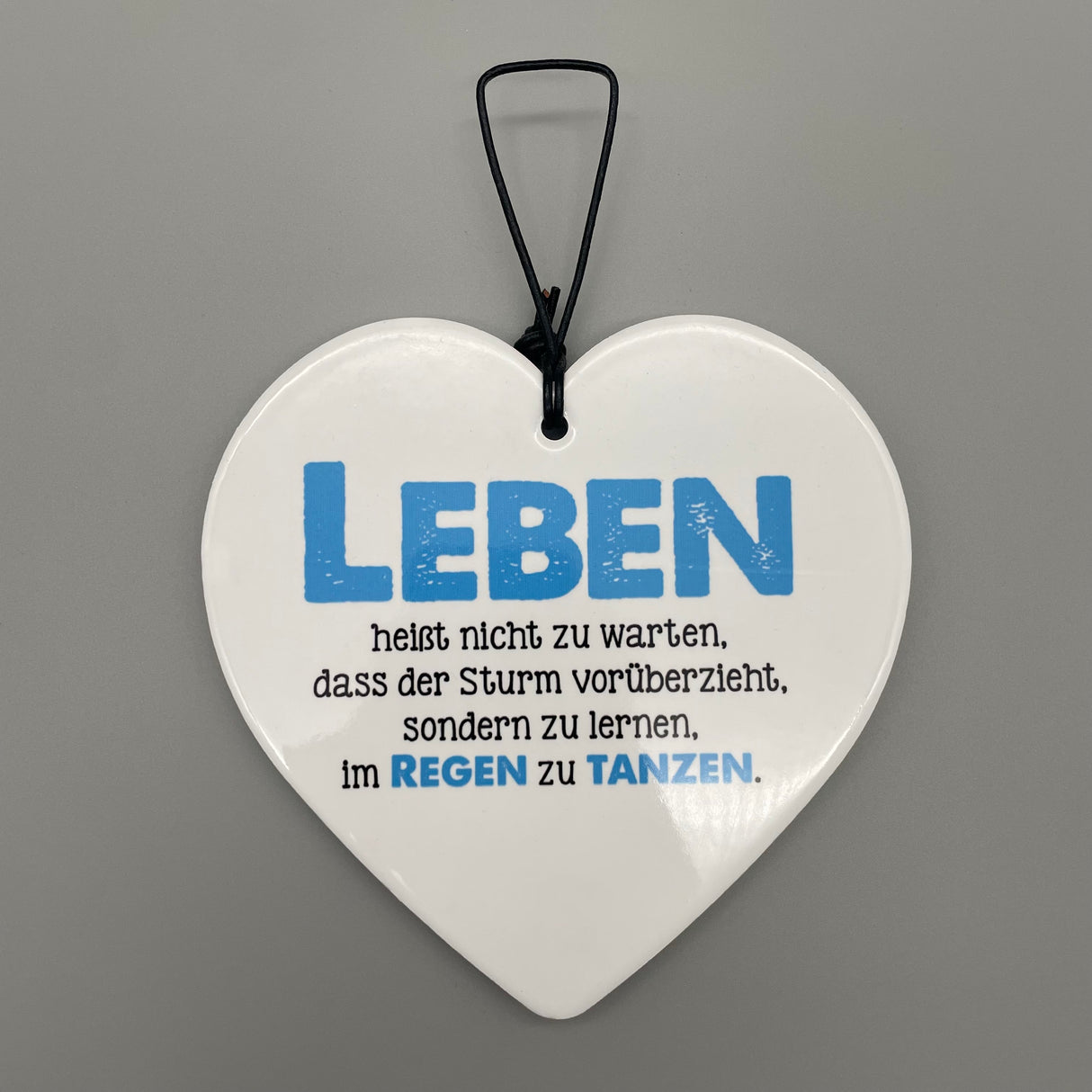 Herz Anhänger - unterschiedliche Sprüche | Deko hängend Geschenk Leben von Wimpelberg