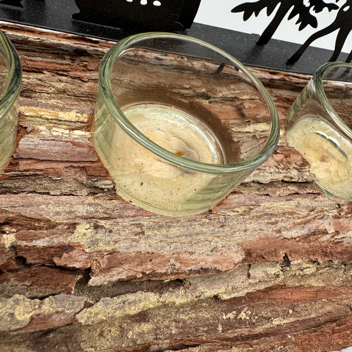 Tischleuchter 4-flammig 28x10 cm aus Holzrinde – Formano Winterdeko von Wimpelberg