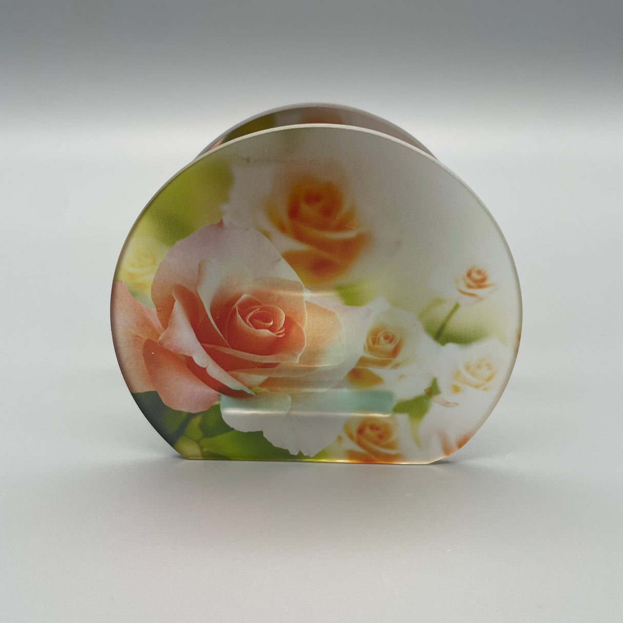 Windlicht Glas "Rosendekor" Rund 11x11cm von Wimpelberg