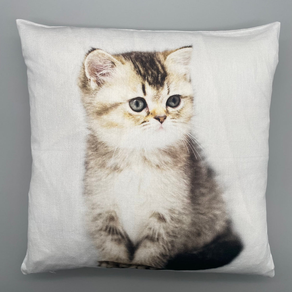 Baumwolle Kissenbezug Tiermotive - 45x45cm Katze sitzend alleine von Wimpelberg