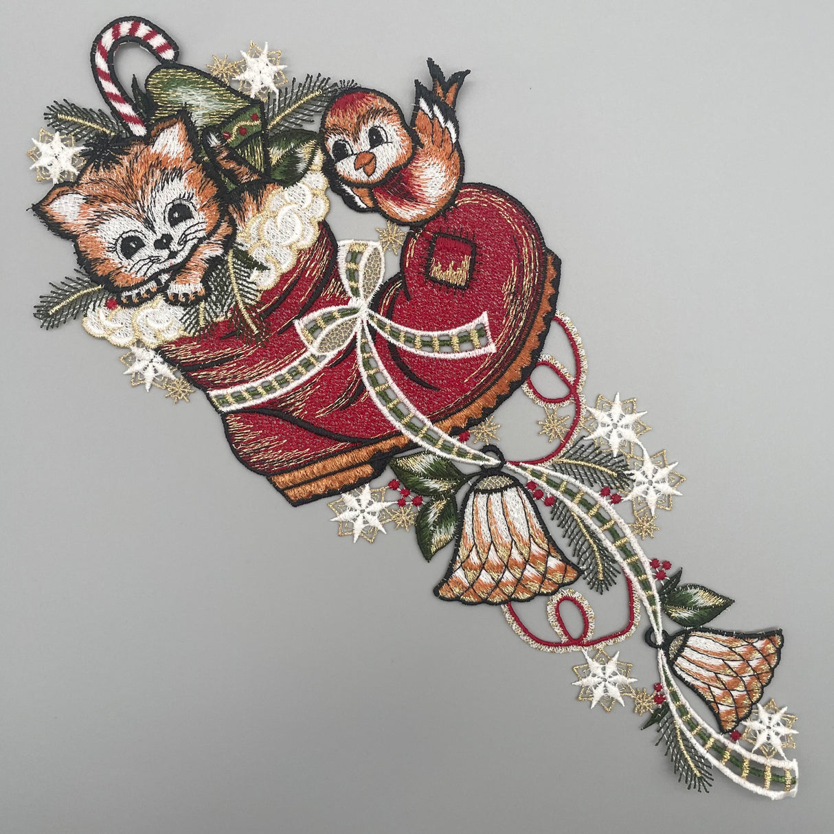 Fensterbild zum Aufhängen Weihnachten Katze in Stiefel von Wimpelberg