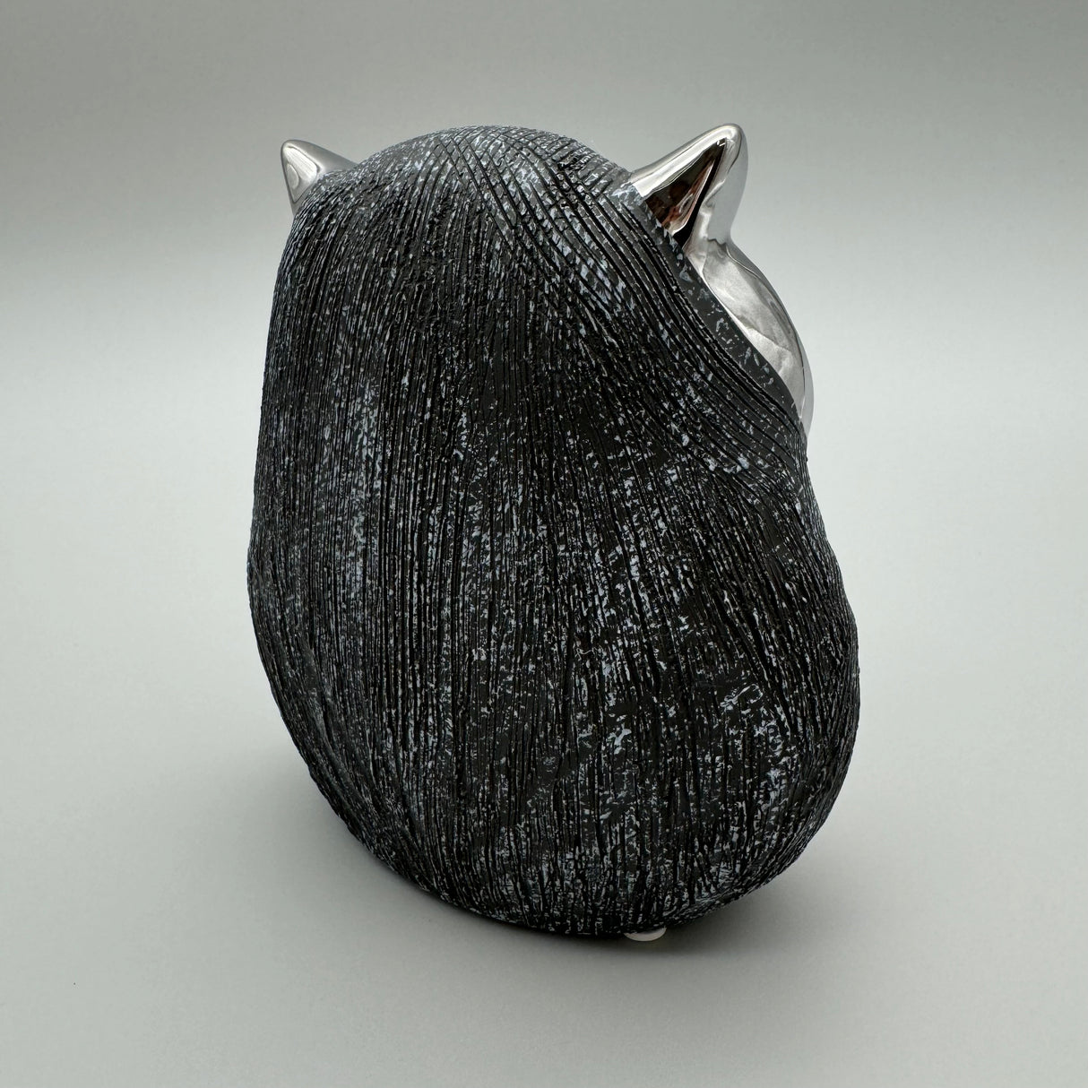 Deko-Eule Anthrazit-Silber – 17 cm aus Keramik | Eulen Dekoration von Wimpelberg