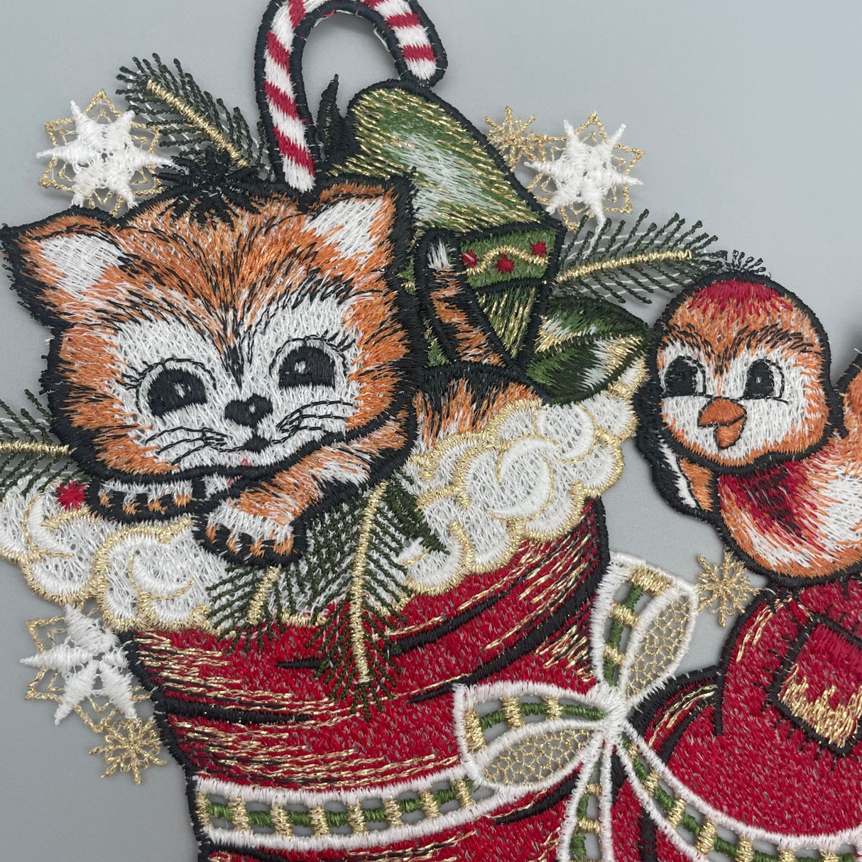 Fensterbild zum Aufhängen Weihnachten Katze in Stiefel von Wimpelberg