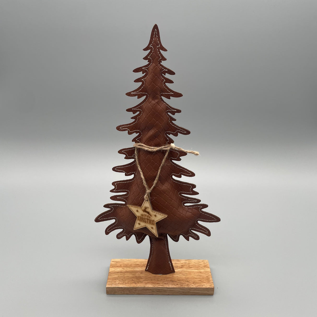 Deko-Baum im Leder-Look – Winterdeko Baum Leder Deko 38x15cm von Wimpelberg
