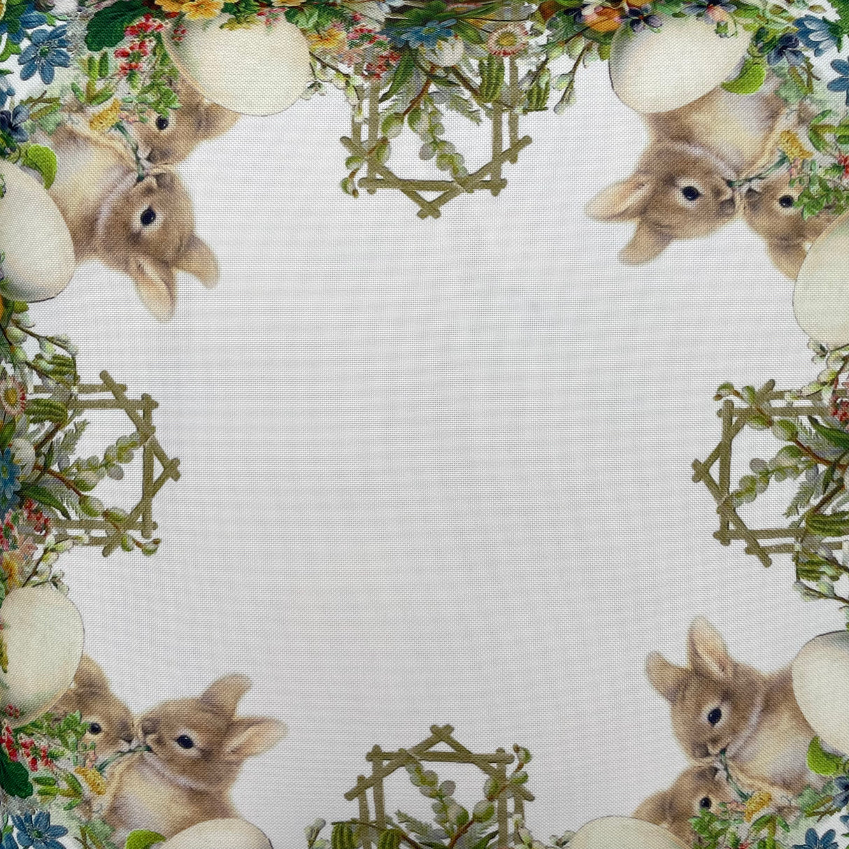 Kissenhülle Ostern Osterhasen und Ostereier - 40x40cm von Wimpelberg