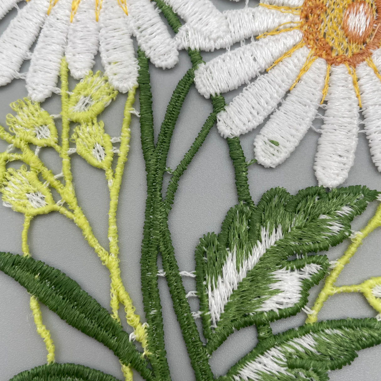 Fensterbild 26x16cm Margeriten Plauener Spitze | Fensterbild Frühling von Wimpelberg