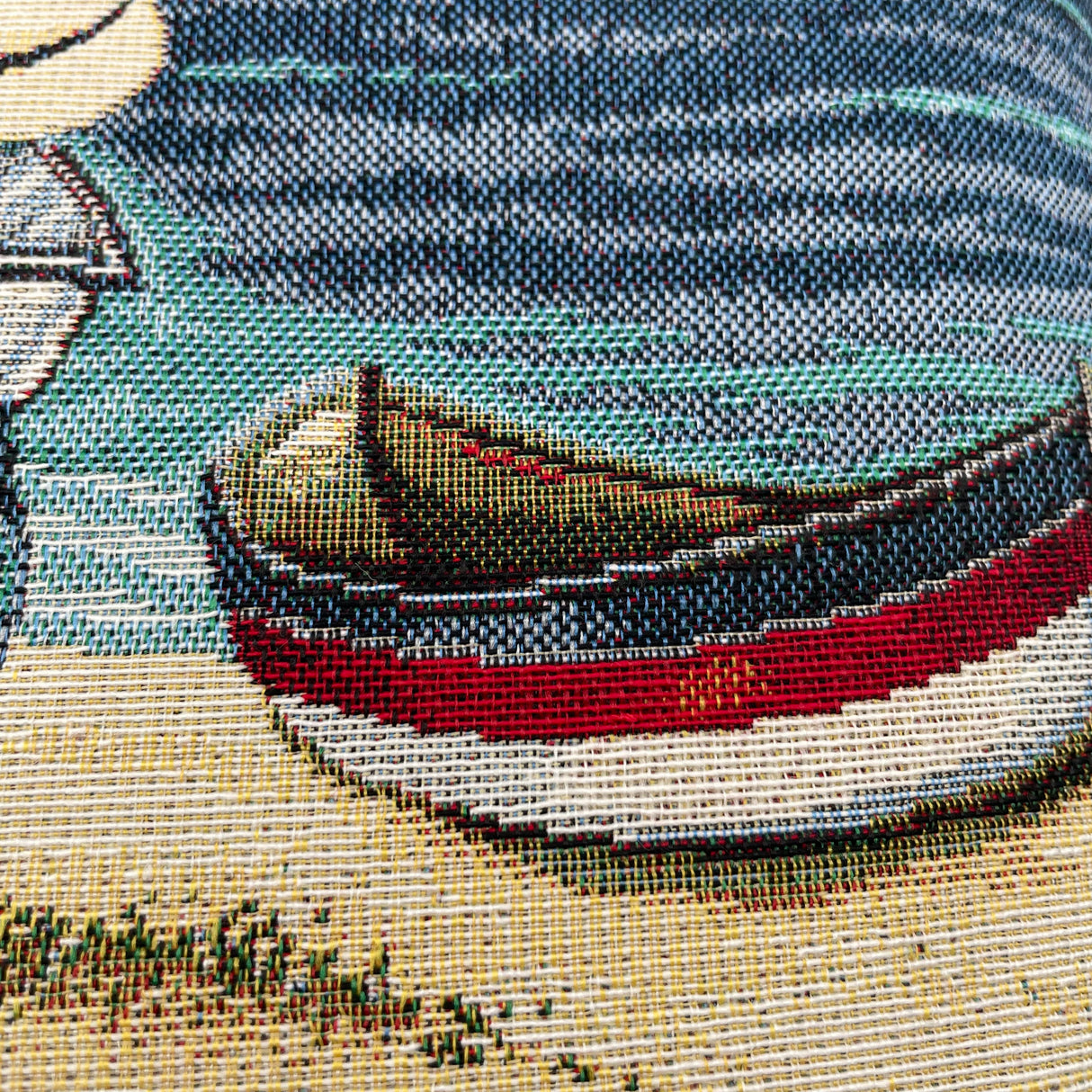 Kissenhülle 45x45cm Gobelin "Strandidylle Strandkinder" | Kissenbezug Sommer Strand von Wimpelberg