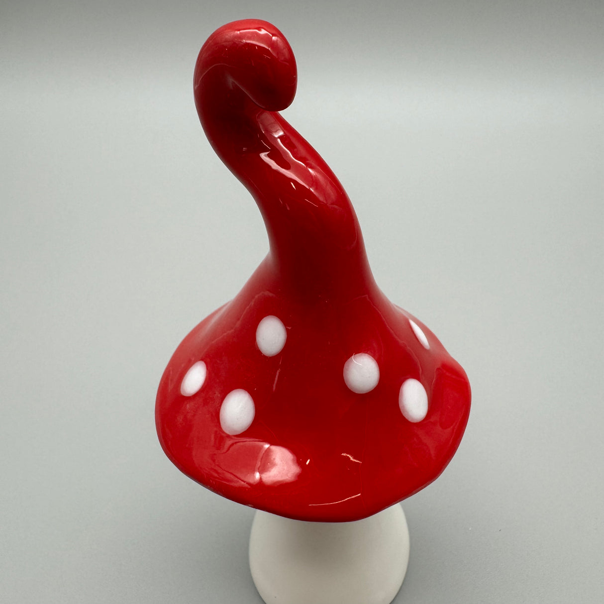 Charmanter Deko-Pilz Rot-Weiß aus Steingut (6x13cm und 8x18cm) von Wimpelberg