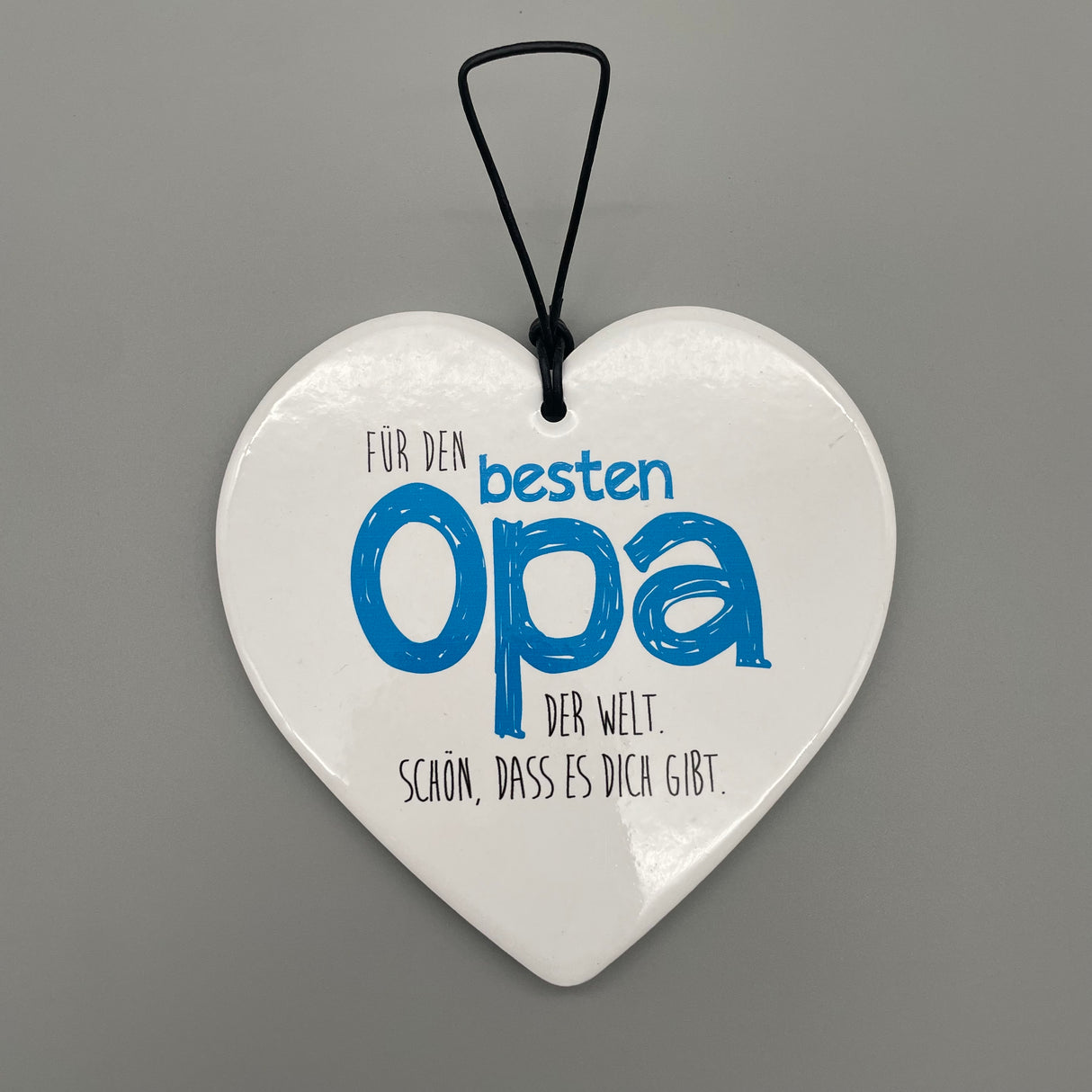 Herz Anhänger - unterschiedliche Sprüche | Deko hängend Geschenk Opa von Wimpelberg