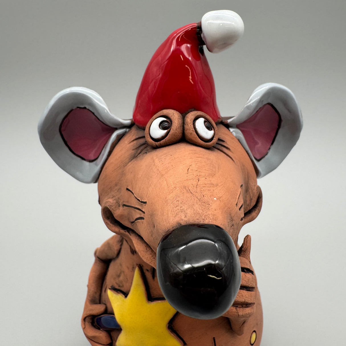 Weihnachtsmaus aus Keramik 20x13 cm – Festliche Dekofigur von Wimpelberg