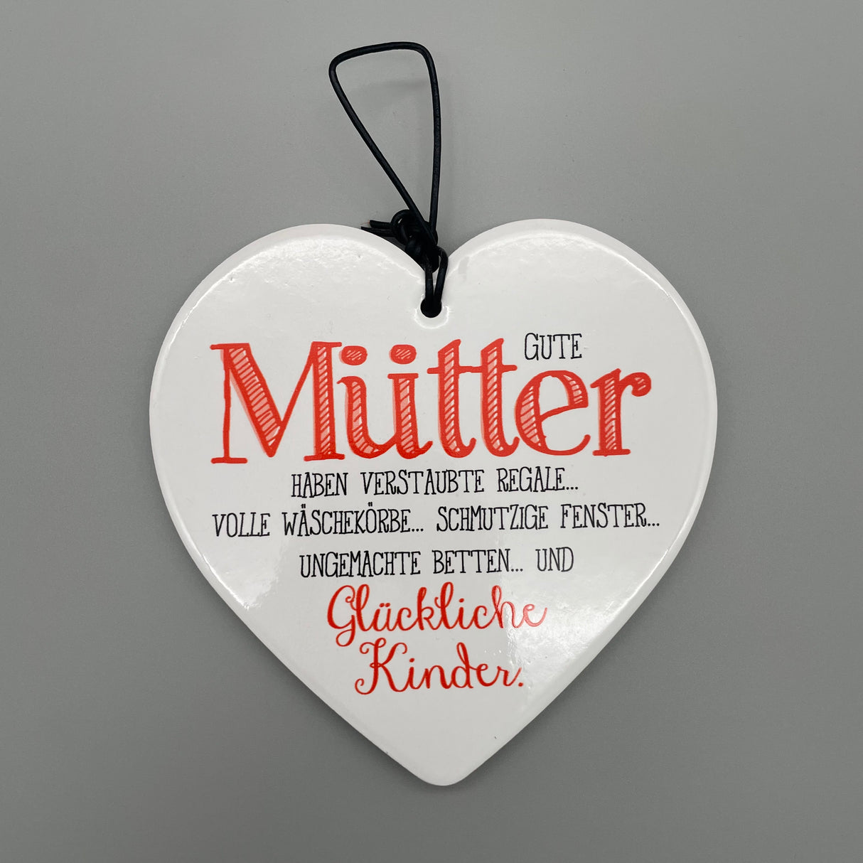 Herz Anhänger - unterschiedliche Sprüche | Deko Hängend Geschenk Mütter von Wimpelberg