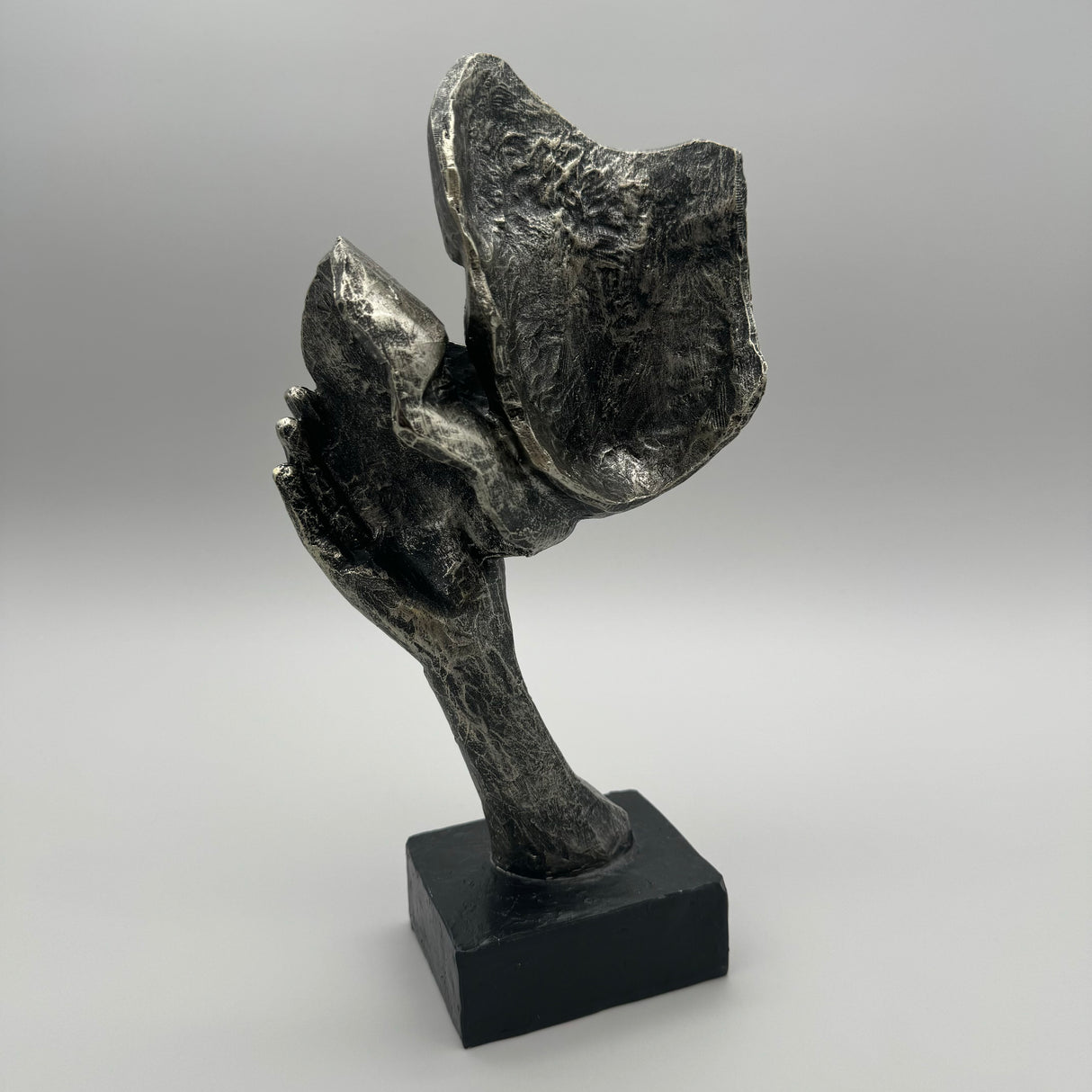 Antikfarbene Deko-Büste auf Sockel, 30 cm, Kunststein von Wimpelberg