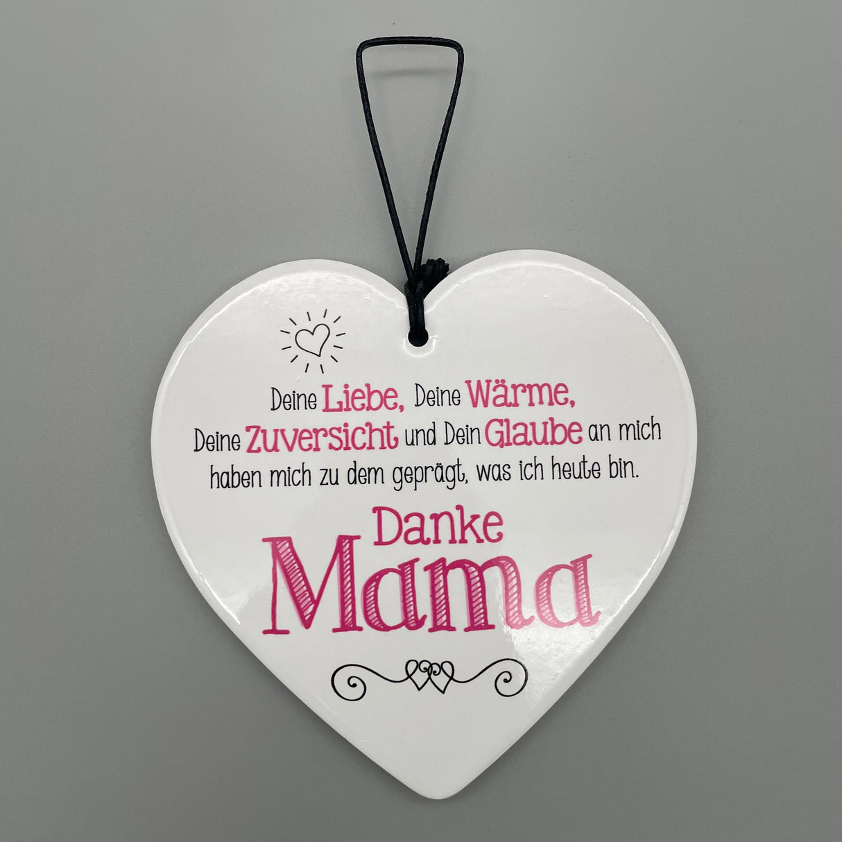 Herz Anhänger - unterschiedliche Sprüche | Deko Hängend Geschenk Mama 1 von Wimpelberg