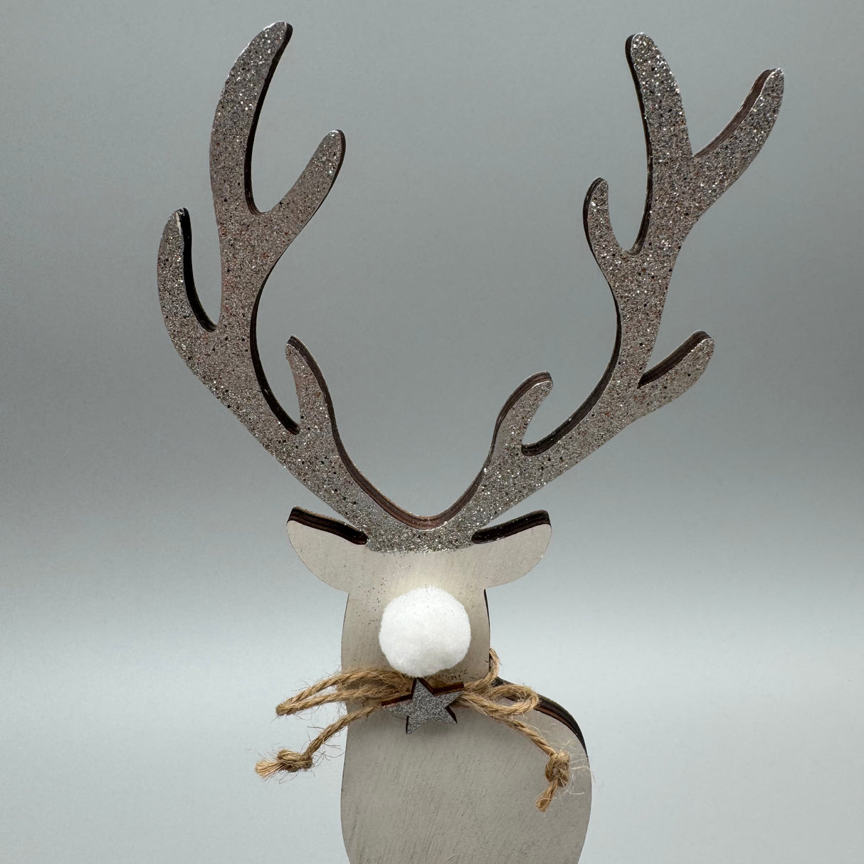 Deko-Hirsch aus Holz 30 cm – Natürliche Winterdekoration | Winterdeko von Wimpelberg