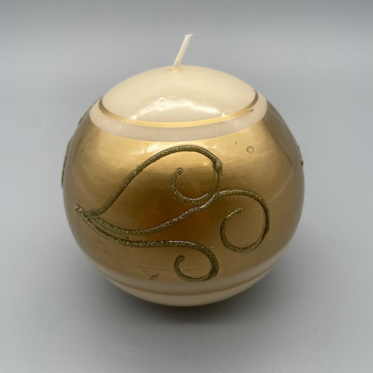 Goldene Weihnachtskerze - Tischdekoration von Wimpelberg