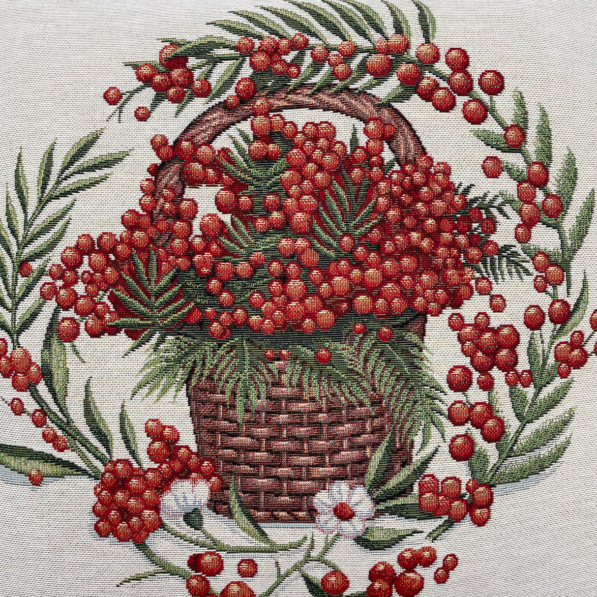 Kissenhülle Gobelin Sanddorn 45x45cm | Kissenhülle Herbst Sanddorn von Wimpelberg