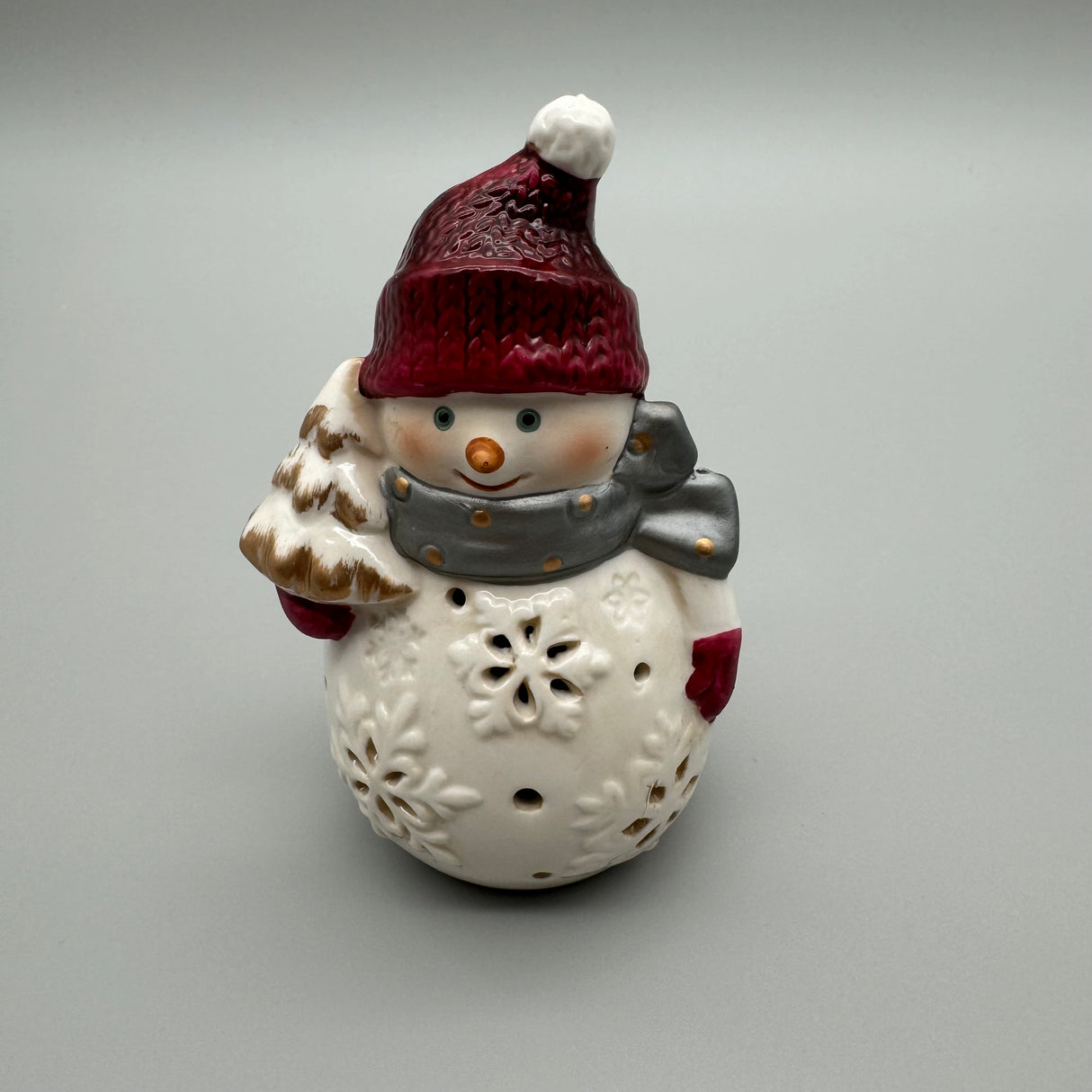 Schneemann mit LED-Licht und Timer – 13 cm | Weihnachtsdeko LED | Formano Weihnachten Schneemann mit Tannenbaum von Wimpelberg