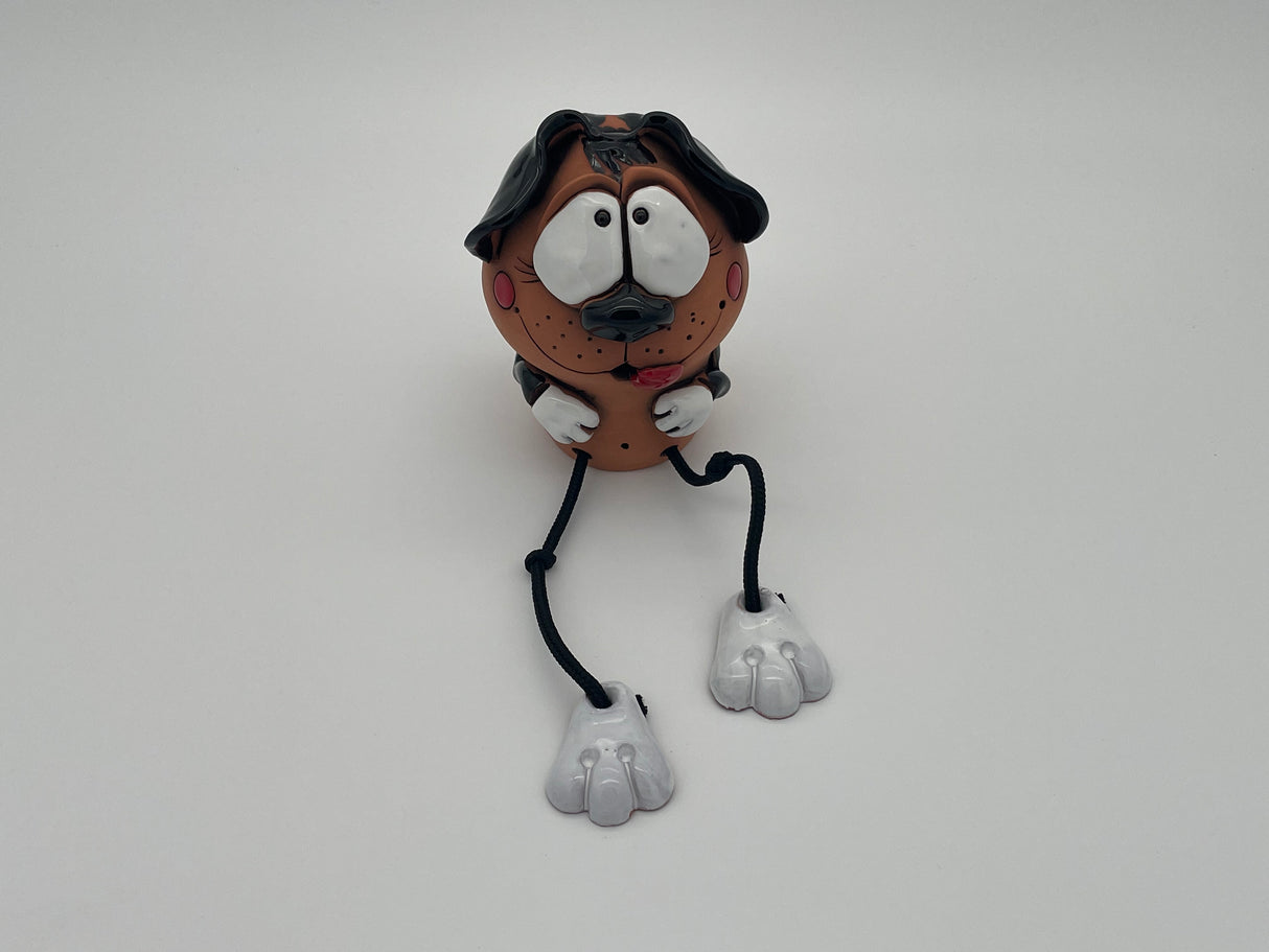 Kantensitzer "Ente und Hund" orange-braun von Wimpelberg