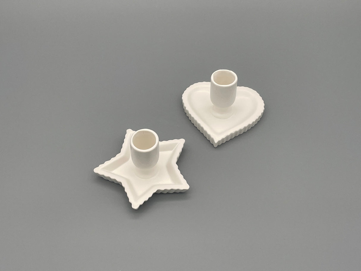 Porzellan Leuchter "Herz und Stern" | Formano Weihnachten von Wimpelberg