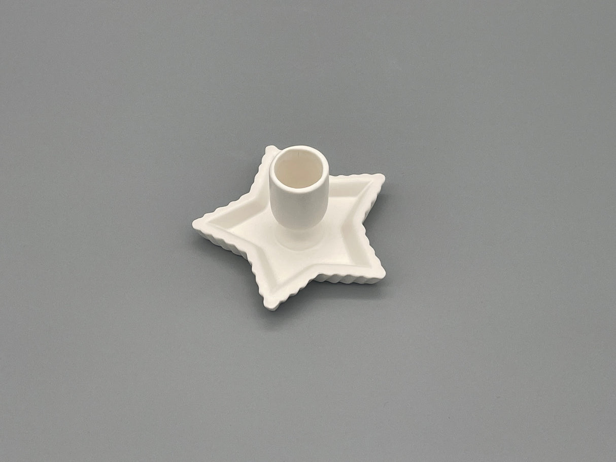 Porzellan Leuchter "Herz und Stern" | Formano Weihnachten weiß von Wimpelberg