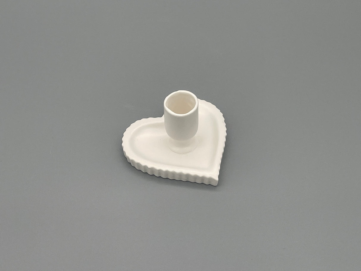 Porzellan Leuchter "Herz und Stern" | Formano Weihnachten weiß von Wimpelberg