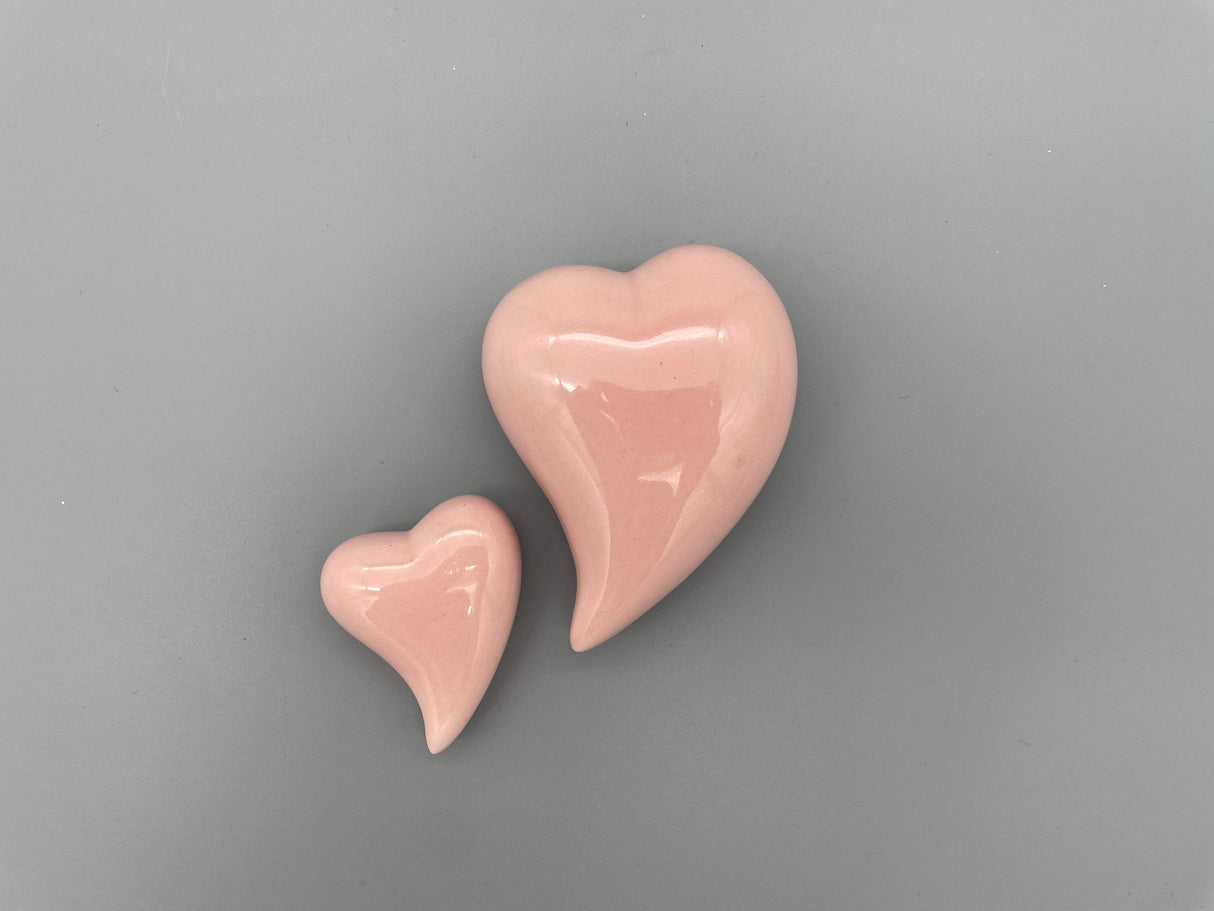 Deko Herzen aus Porzellan in hellpink von Wimpelberg