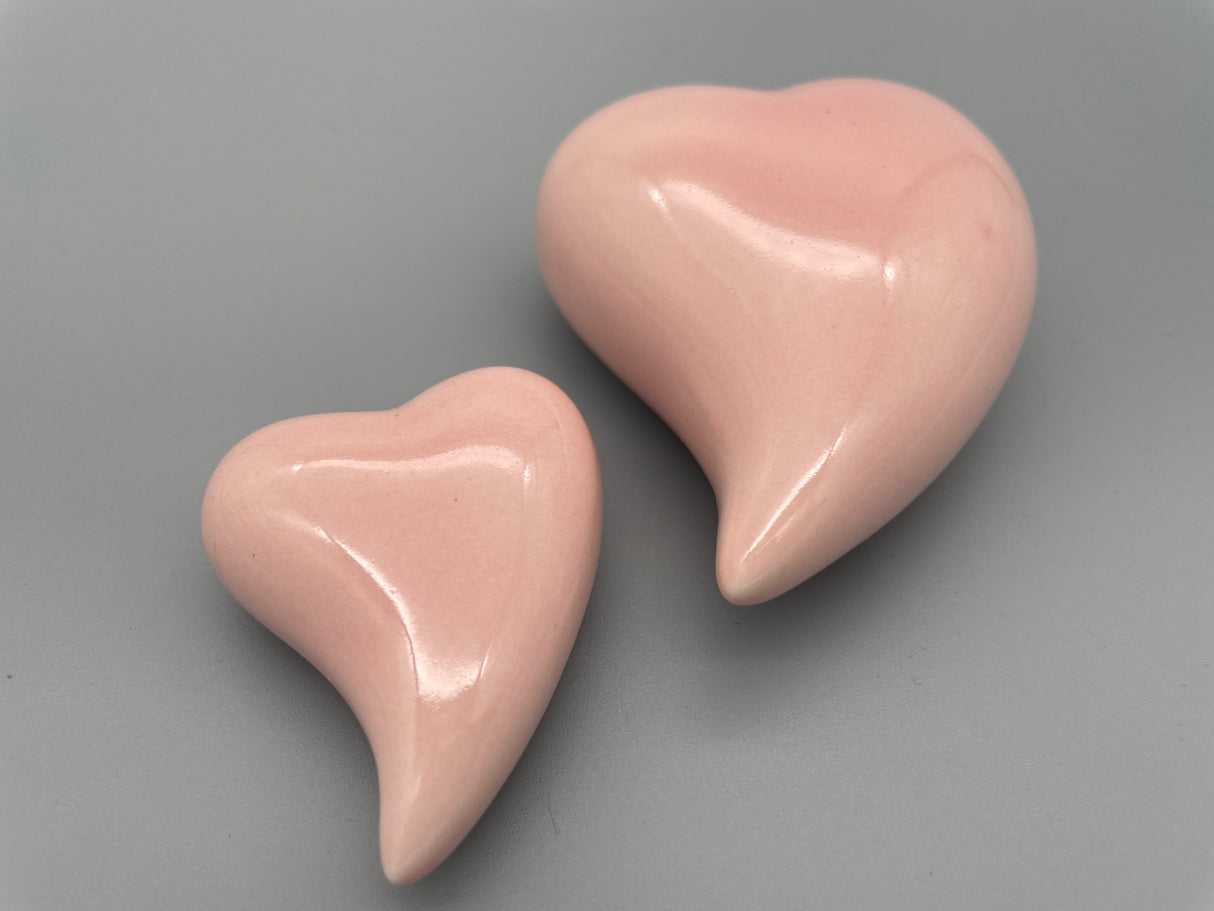 Deko Herzen aus Porzellan in hellpink von Wimpelberg