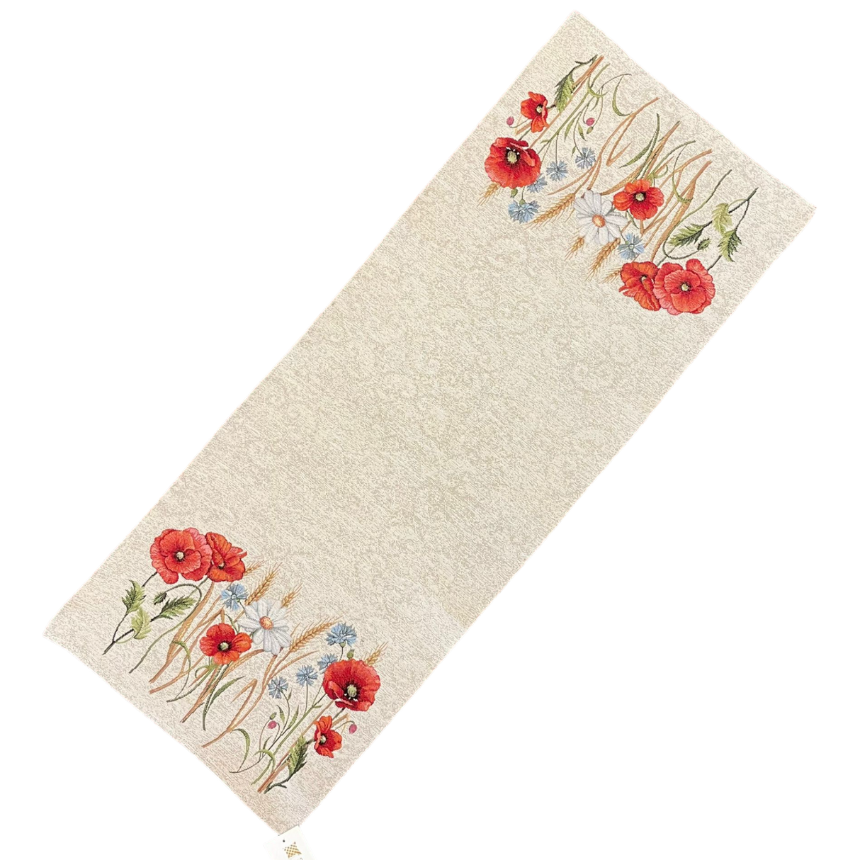 Läufer Gobelin "Mohnidylle" | Tischdeko für den Frühling 38x100cm von Wimpelberg