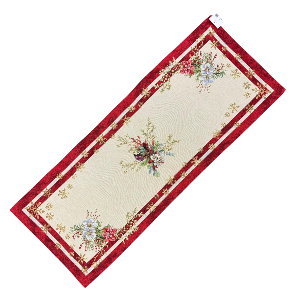 Weihnachtsläufer 38x100 cm mit zierlichem Gesteck | Weihnachtsdeko Tischdeko von Wimpelberg