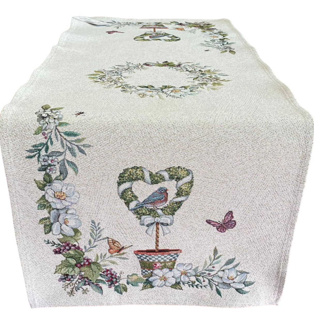 Läufer Gobelin "Garten" 38x100cm, 45x140cm | Tischdeko für den Garten von Wimpelberg