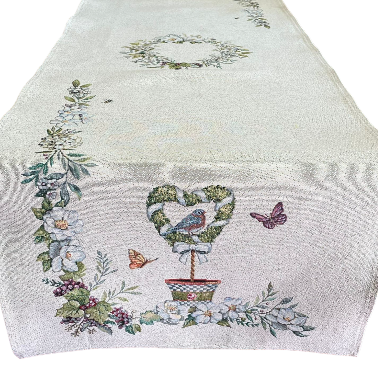 Läufer Gobelin "Garten" 38x100cm, 45x140cm | Tischdeko für den Garten von Wimpelberg