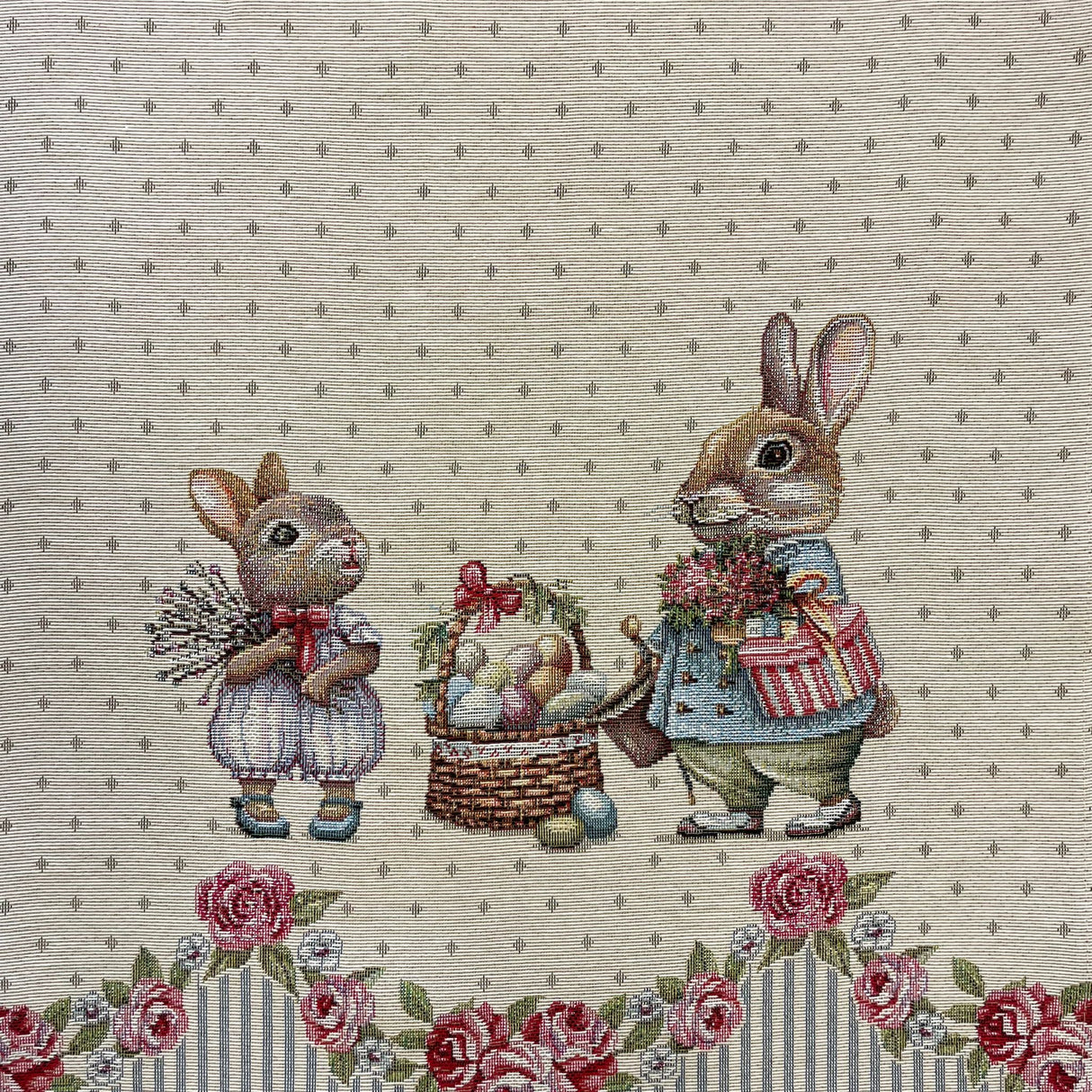 Läufer Gobelin "Ostergirlande" 38x100cm | Osterläufer als Tischdeko von Wimpelberg