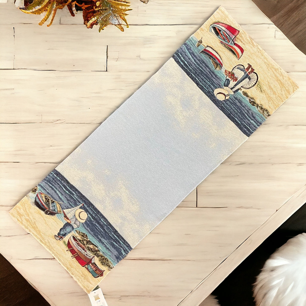 Läufer Gobelin "Strandidylle" 36x100cm | Sommerläufer von Wimpelberg