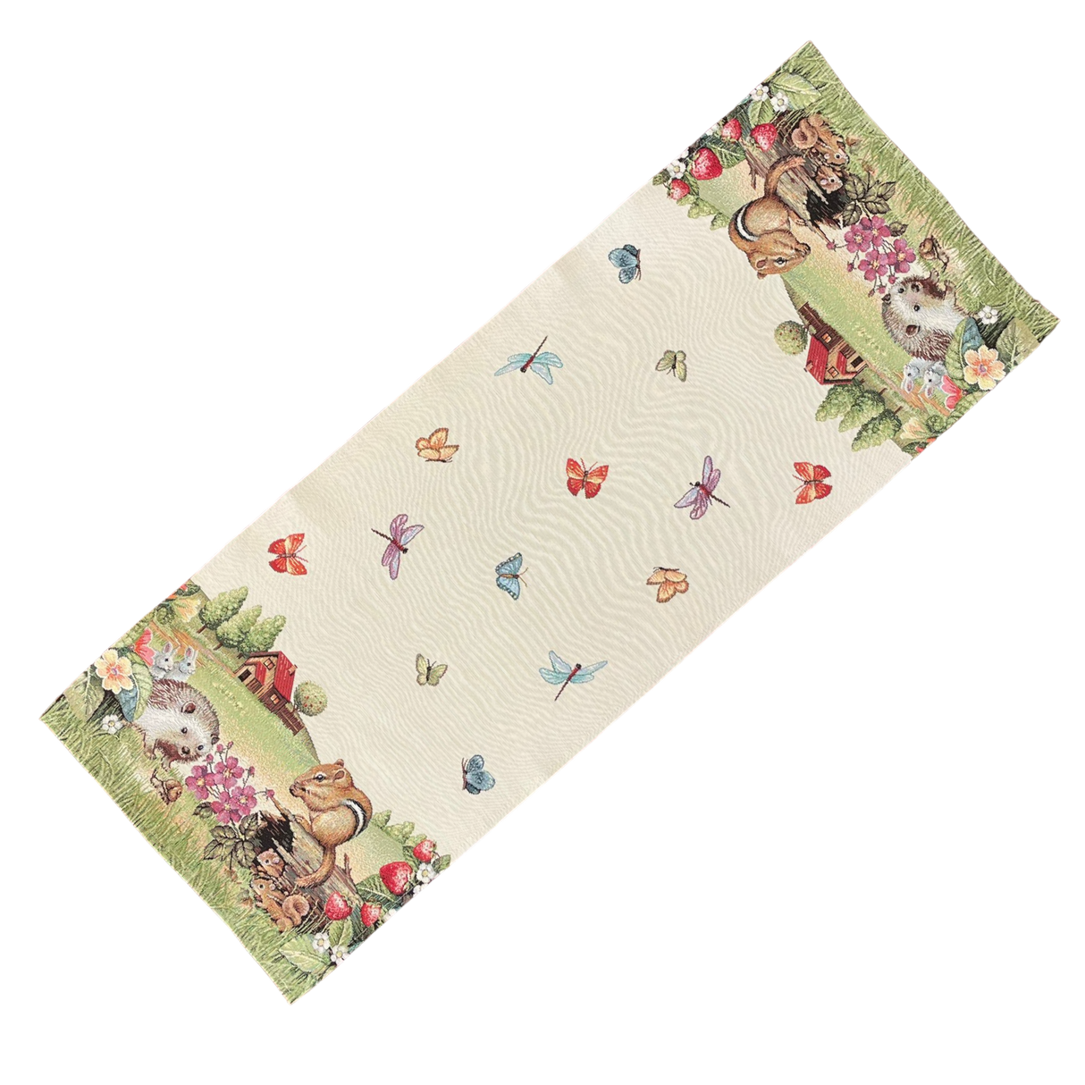 Läufer Gobelin "Tiere" 38x100cm | Tischdeko Tiere von Wimpelberg